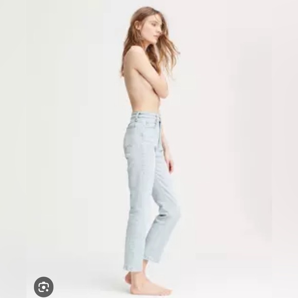 Rag and Bone. Nina high rise ankle cigarette. Button-fly 100% cotton Sz30, Tulip - Picture 12 of 16